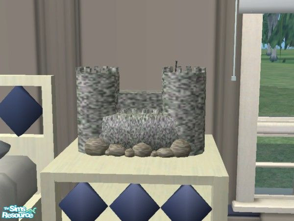 Sims 2 — Royal Jewels - Sapphire - Castle Stereo by EarthGoddess54 — Part of the Royal Jewels (Sapphire) bedroom set for