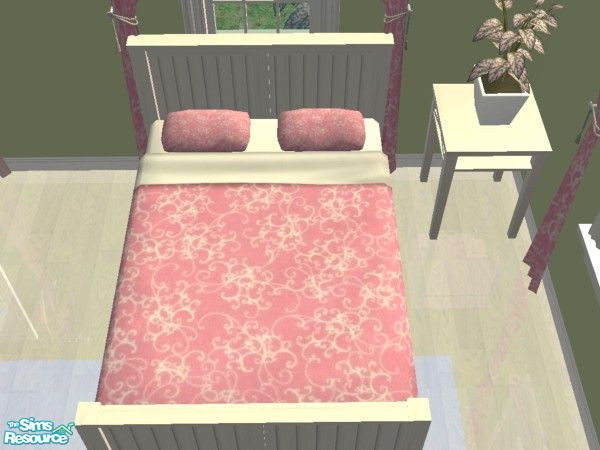 Sims 2 — Pink Bedding 2 - 18 by Birbir — Part of a set consisting of twenty different pink beddings.