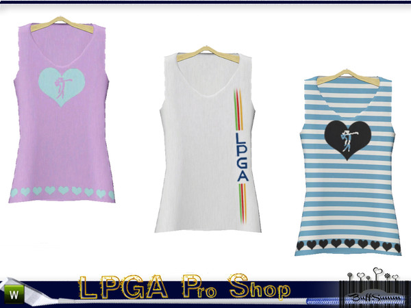 Sims 3 — LPGA Pro Shop Tanktop by BuffSumm — In the tradition and sport of Woman's Golfing part of the LPGA Country Club.