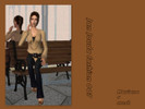 Sims 2 — Cowl neck sweater & skinny jeans by L-75_sims — Beautiful brown autumn clothes.