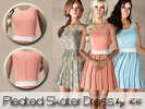 Sims 3 — Pleated Skater Dress by ice12 — A fashionable Skater Dress featuring a gathered pleated skirt, zip at centre