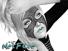 Sims 3 — NetFace by LuxySims3 — Costume makeup, Net drawn on face.