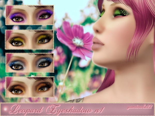Sims 3 — Leopard Eyeshadow n1 by gominola222 — Attractive and wild eyeshadow for your sims With launcher and CAS