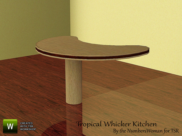 Sims 3 — Tropical Whicker Kitchen Table by TheNumbersWoman — Whicker furnishings for that tropical design. By
