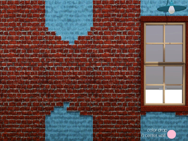 Sims 3 — Color Drop 6 Center Wall by DOT — Color Drop 6 Center Wall by DOT of The Sims Resource