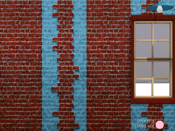 Sims 3 — Color Drop 7 Center Wall by DOT — Color Drop 7 Center Wall by DOT of The Sims Resource