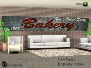 Sims 3 — FS Vintage Warehouse Signs by fantasticSims — This large vintage Bakery sign is perfect for Industrial Chic