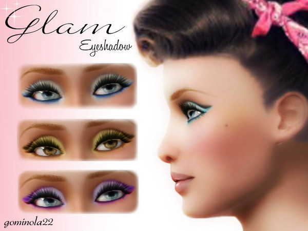 Sims 3 — Glam Eyeshadow  by gominola222 — Beautiful and glamorous eyeshadow for your sims With launcher and CAS Thumbnail