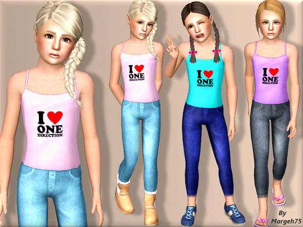 Sims 3 — 1D Fan by TSR Archive — -An outfit for female child sims that love One Direction :) (p.s- no i am not a closet