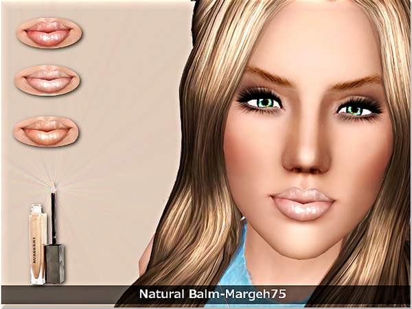 Sims 3 — Natural Balm by Margeh-75 — -a luscious natural shine tinted balm for your sim girls who love to look good :) -3
