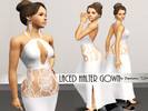 Sims 3 — Laced Halter Gown  by Population_TS32 — Elegant Gown with a tad of sexiness, laced around the waist with a