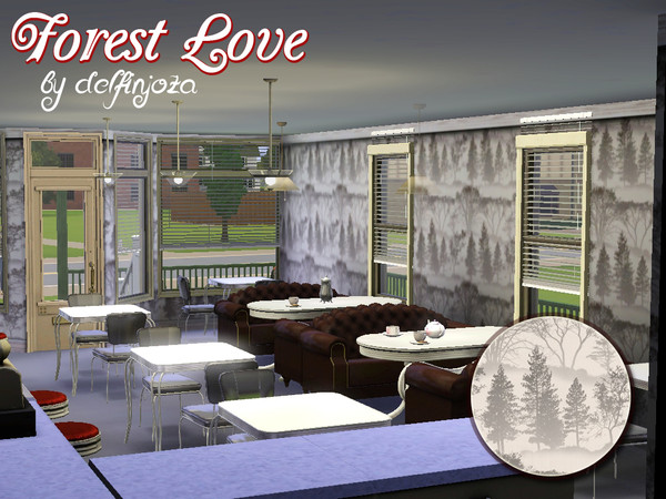 Sims 3 — Forest Love - Granny's Diner Pattern - Once Upon a Time by delfinjoza2 — Forest Love appears in Once Upon a Time