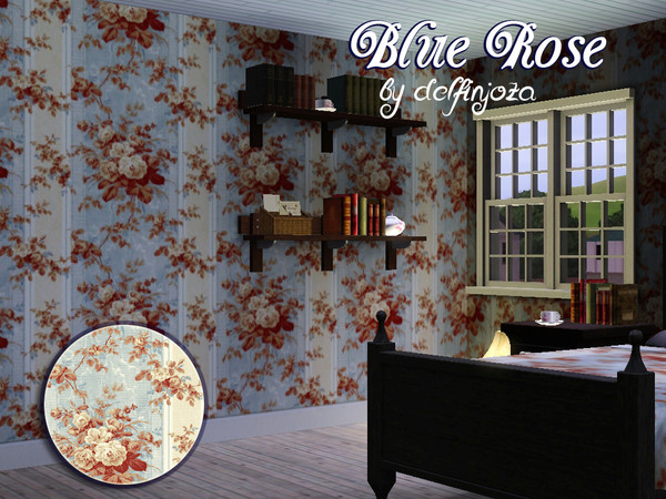 Sims 3 — Blue Rose - Once Upon a Time Pattern by delfinjoza2 — Blue Rose appears in Granny's Bed and Breakfast in Prince