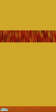 Sims 2 — Cornflake Ribbons Border by jeni — A Cornflake painted wall with Revel Ribbons border.