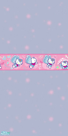 Sims 2 — Blue Hello Kitty Nursery - Wallpaper by lym — Part of my Hello Kitty Nursery Set.