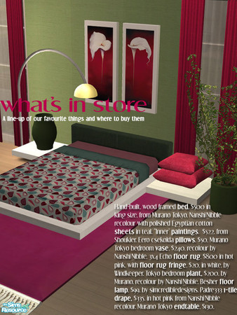 Sims 2 — Oyasuminasai Bedroom Set - bed by Nanshi — Based on Murano's Tokyo set. You will need this set in order to use