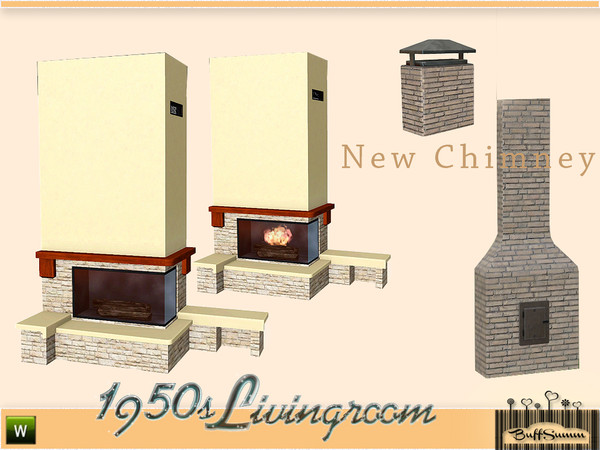 Sims 3 — 1950s Livingroom Fireplace by BuffSumm — Part of the *1950s Livingroom* ***TSRAA***