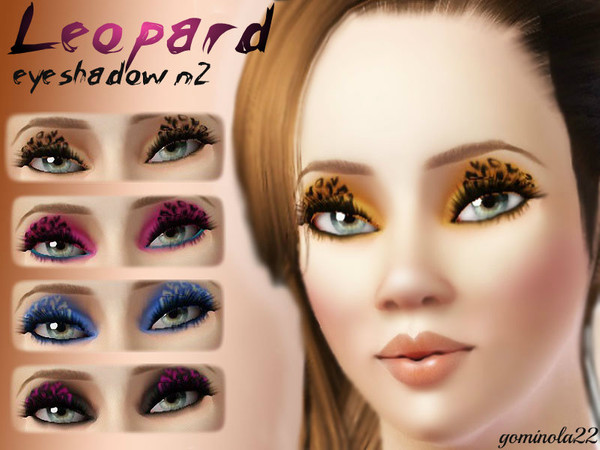 Sims 3 — Leopard Eyeshadow n2 by gominola222 — Attractive and wild eyeshadow for your sims With launcher and CAS