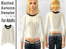 Sims 2 — Knitted Autumn Sweater by CelineSim2 — Knitted Autumn Sweater - for adults - teen version available - base game