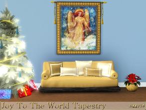 Sims 3 — Joy To The World Tapestry by ziggy28 — A lovely Christmas tapestty with a beautiful Angel. Custom mesh by