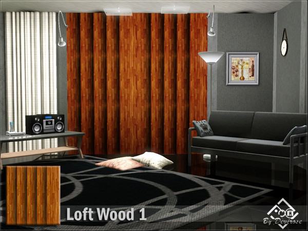 Sims 3 — Loft Wood 1 by Devirose — Modern wood ideal for lofts, modern rooms and youth apartments.Base Game Compatible,no