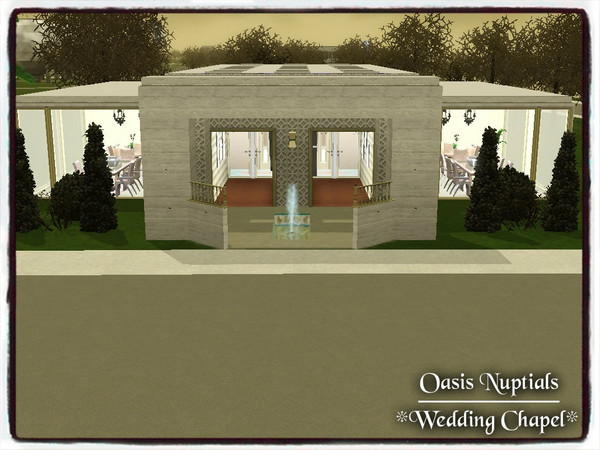 Sims 3 — Oasis Nuptials - *CHAPEL* by Xodess — Are your Sims visiting Oasis Landing and wanna renew their vows? Come to