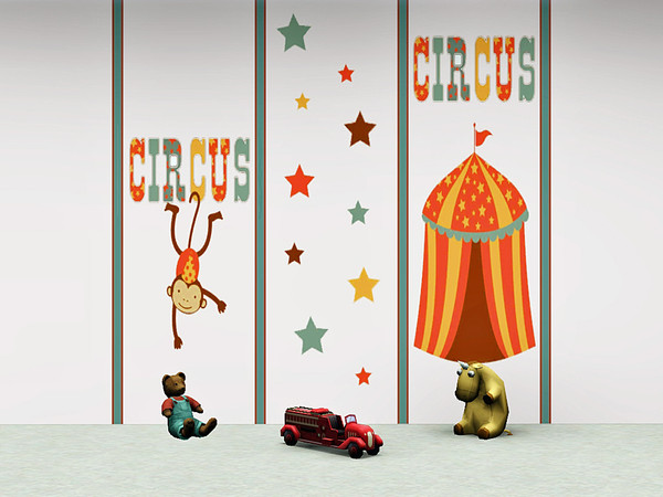 Sims 3 — Wall Circus 4 by Wimmie — 