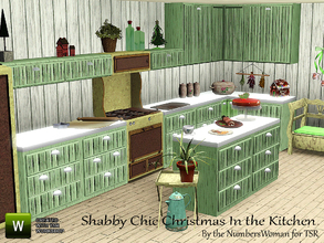 Sims 3 — Shabby Chic Christmas Kitchen by TheNumbersWoman — Tis the season for warmth, cooking and baking with love. This
