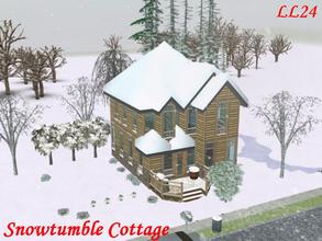 Sims 2 — Snowtumble Cottage by luckylibran242 — Log cabin style cottage from HoneyDew Forrest. Features a log fire,
