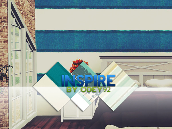 Sims 3 — Plateau by Odey92 — A painterly depiction of the horizon in three tonal colours. Shown here in Teal blue.