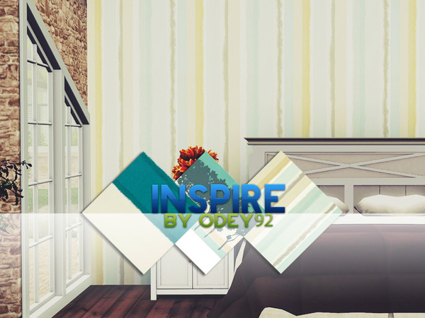 Sims 3 — Prairie by Odey92 — Watery stripes in a melange of subtle shades. Shown here in duck egg, sand and slate.