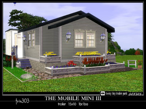 Sims 3 — Mobile Mini III by trin3032 — Small living for a new couple! The Mobile Mini III is a trailer home on a 15x10