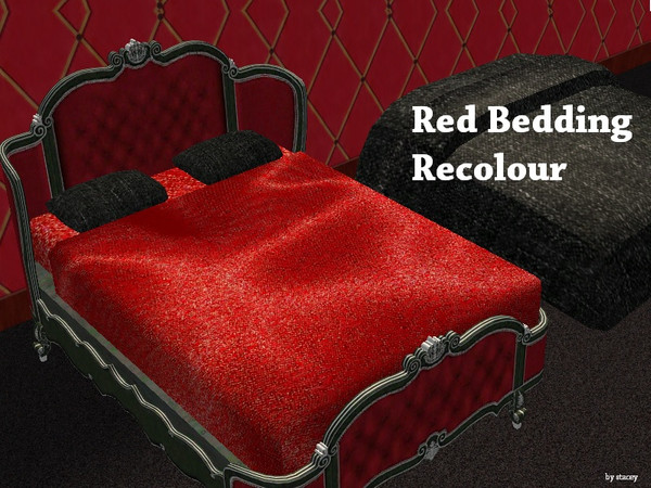 Sims 2 — Odyssey Bed Collection - Red Bed Recolour by staceylynmay2 — Red bedding colour :) Maxis beddings compatible