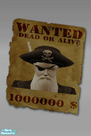 Sims 2 — Gaol House - Wanted Poster - Mesh by Shakeshaft — Part of a collection set of themed items to create an Olde