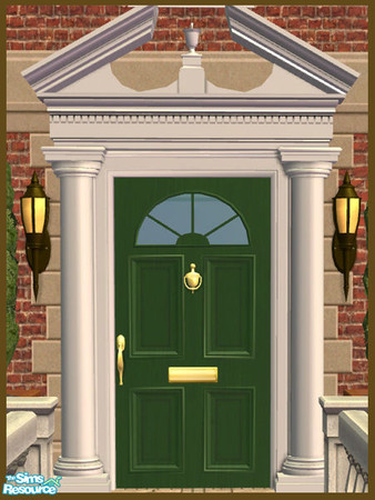 Sims 2 — Broken Triangle Pediment Recolor - Green by phoenix_phaerie — A green recolor of the Pedimentary, My Dear!