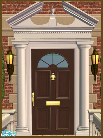 Sims 2 — Broken Triangle Pediment Recolor - Brown by phoenix_phaerie — A brown recolor of the Pedimentary, My Dear!