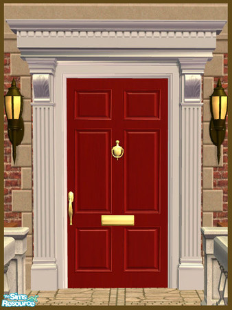 Sims 2 — Cornice Pediment Recolor - Red by phoenix_phaerie — A red recolor of the Pedimentary, My Dear! Cornice Pediment