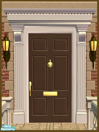 Sims 2 — Cornice Pediment Recolor - Brown  by phoenix_phaerie — A brown recolor of the Pedimentary, My Dear! Cornice