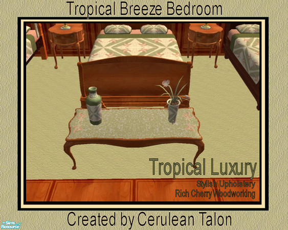 Sims 2 — Tropical Breeze Bedroom - Coffee Table by Cerulean Talon — Light tropical breezes make thisb bedroom a dream