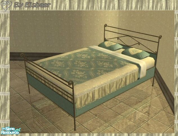 Sims 2 — Anne\'s Romanza Bedroom TC53 - Bed by Eisbaerbonzo — Romantic French bed in brass, bedding comes extra