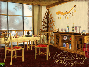 Sims 3 — X-Mas Dining 2013 by BuffSumm — A wooden styled Diningroom with some Christmas Addons. You Simmies will have a