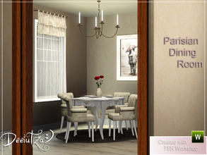 Sims 3 — Parisian Dining Room by deeiutza — I bring to you a new set, this time in a little more sophisticated and