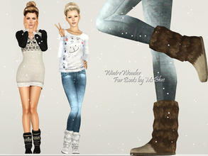 Sims 3 — Winter Wonder Fur Boots by Ms_Blue — Presenting the Winter Wonder Fur Boots. Going Christmas shopping? playing