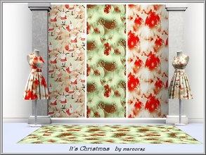 Sims 3 — It's Christmas_marcorse by marcorse — Three Themed patterns for your Sims' Christmas decorating.