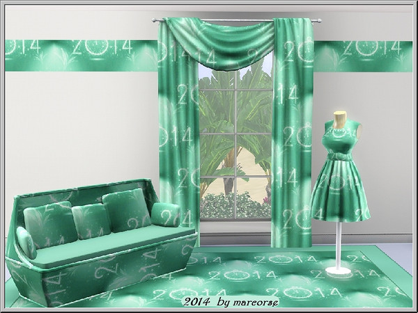 Sims 3 — 2014_marcorse by marcorse — Pattern Themed: New Year 2014 design in green