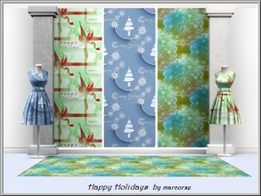 Sims 3 — Happy Holidays_marcorse by marcorse — Three Themed patterns for the New Year holiday season.