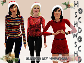 Sims 3 — YA/A_female_clothing_set_christmas by hoschdwoschd2 — clothing set christmas this set contains four festive