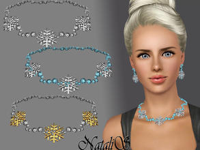 Sims 3 — Snowflakes with crystal necklace FA-YA by Natalis — Shining crystals and shimmering snowflakes ... Amazing