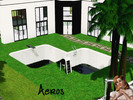 Sims 3 — Aeros by Laurela — Aeros, a modern black and white home for your sims - featuring three bedrooms, three