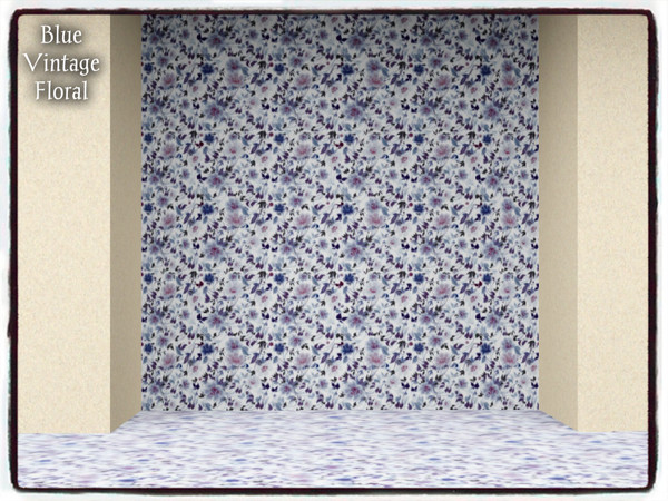 Sims 3 — Blue Vintage Floral_PATTERN by Xodess — This is part of my 'SUMMER FLORAL_PATTERN SET', which can be found under